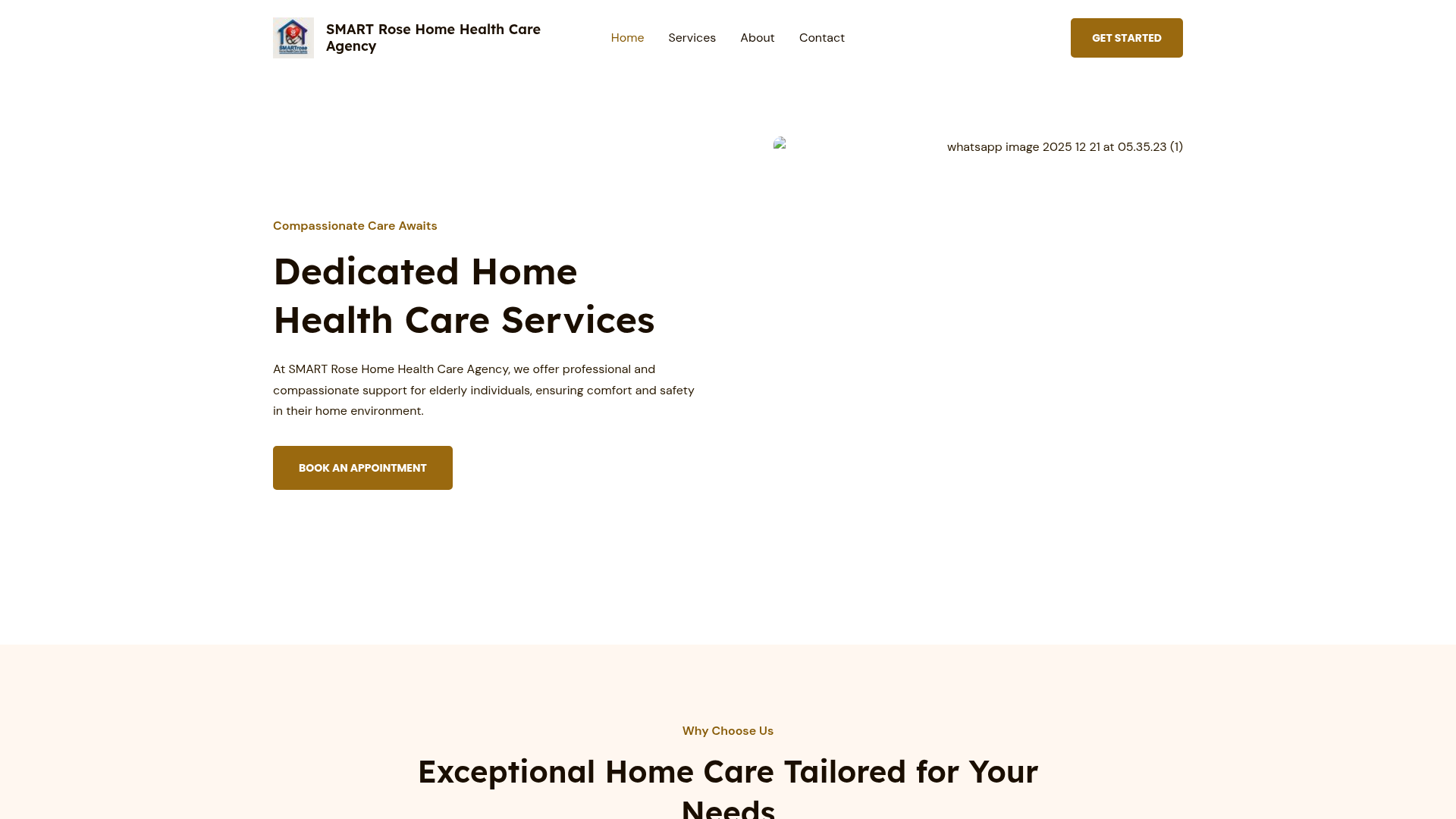 Preview of the Smart Rose Care website
